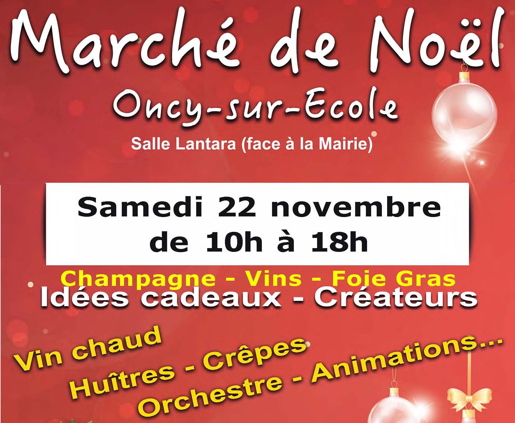 Marché de Noel Oncy 2025 – paysage | Mairie d'oncy-sur-ecole
